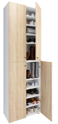 Chaussures Lona H. 220 x L. 70 x j. 40cm Blanc/Sonoma Eiche