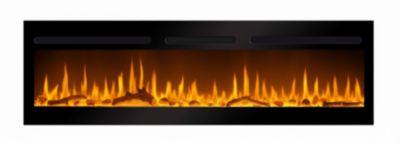 CHEMIN'ARTE - Cheminée électrique Encastrable Elysée 3XL 152 cm Effet Flammes LED, Chauffage programmable, Télécommande