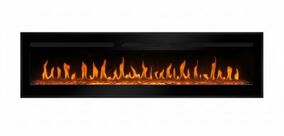 CHEMIN'ARTE - Cheminée électrique Encastrable Elysée 5XL 182 cm Effet Flammes LED, Chauffage programmable, Télécommande