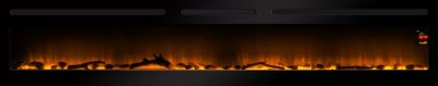 CHEMIN'ARTE - Cheminée électrique Encastrable Elysée Infinity 228 cm Effet Flammes LED, chauffage programmable, Télécommande
