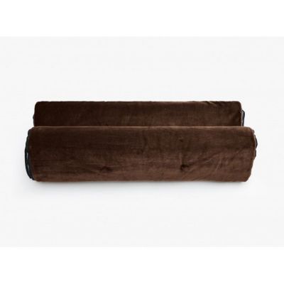 Chemin de lit velours "Isilde" Vent du sud - Bronze - 70 x 240 cm