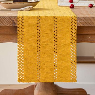 Chemin de Table Bohème Jaune 30 x 180 cm