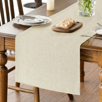 Chemin de Table Polyester Beige 40 x 140 cm