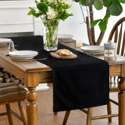 Chemin de Table Polyester Noir 40 x 180 cm