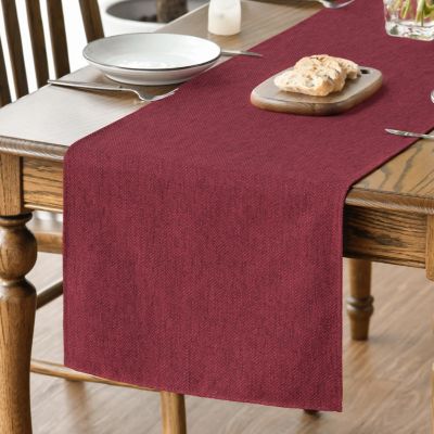 Chemin de Table Polyester Rouge Bordeaux 40 x 140 cm