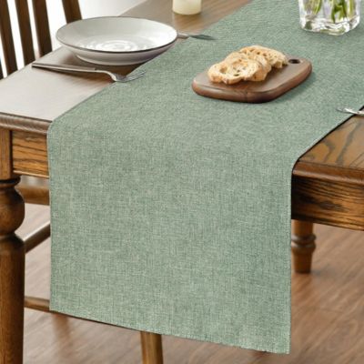 Chemin de Table Polyester Vert Sauge 40 x 140 cm