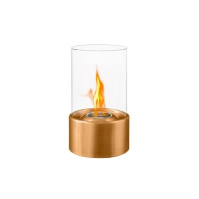 Cheminée Bio De Table Au Bioéthanol Marsiglia Bronze D16Xh27 Interne Externe