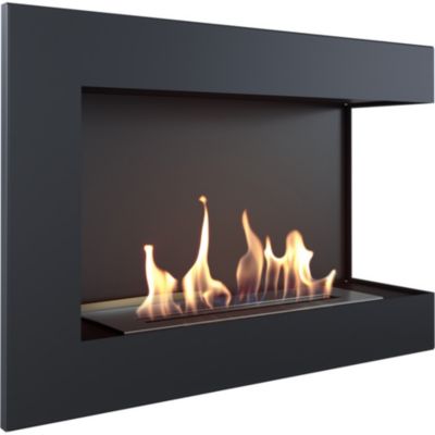 Cheminée bio-éthanol DELTA d'angle droit 60 cm