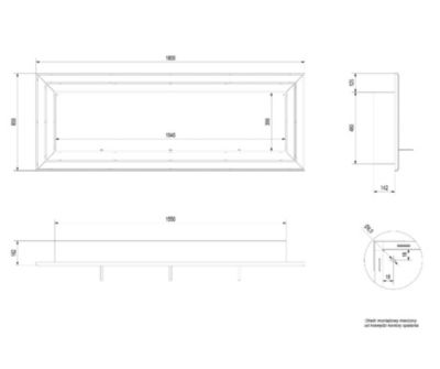 Cheminée bio-éthanol JULIET 180 cm
