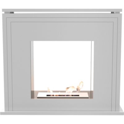 Cheminée bio-éthanol JUNE BLANC 80 cm