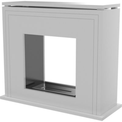 Cheminée bio-éthanol JUNE BLANC 80 cm