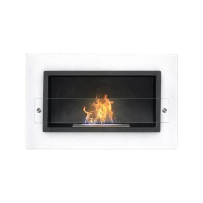 Cheminée bioethanol encastrable Frankystar Adriano 64x40 cm Bianco 1.5L