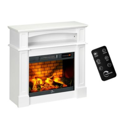 Cheminée Electrique Sifora 2 000W 80,5 x 30 x 81 cm Blanc Sannover - Livrée montée, prête à l'emploi