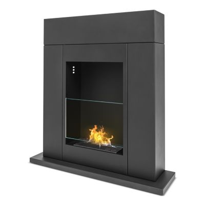 Cheminée à l ethanol Frankystar Marco Aurelio 73x20x75 cm noire acier inox