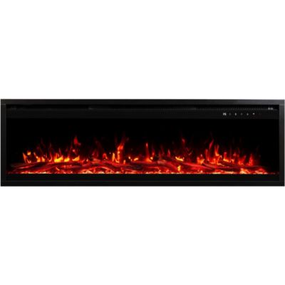 Cheminée électrique AFLAMO Royal PRO 140 - murale ou encastrable - 140x38x16 cm - cheminée LED avec chauffage 750/1500 W