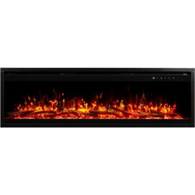 Cheminée électrique AFLAMO Royal PRO 140 - murale ou encastrable - 140x38x16 cm - cheminée LED avec chauffage 750/1500 W