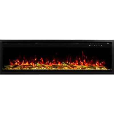 Cheminée électrique AFLAMO Royal PRO 140 - murale ou encastrable - 140x38x16 cm - cheminée LED avec chauffage 750/1500 W