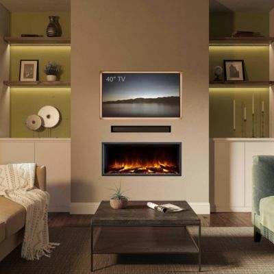 Cheminée électrique BALDERIA Amazona 36" - Cheminée encastrable, 2000 W ...