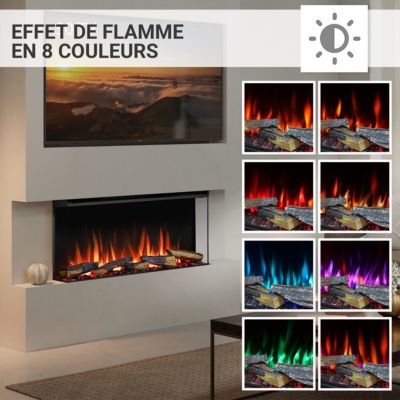 Cheminée électrique BALDERIA Athena smart 36 - Cheminée encastrable - Noir