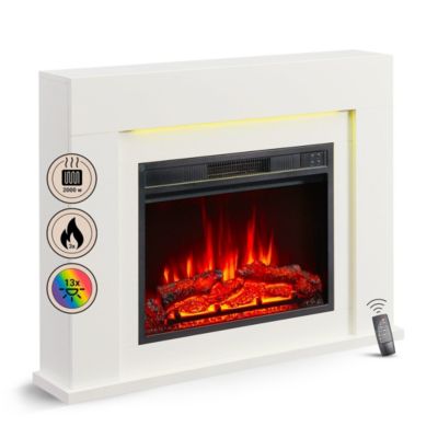 Cheminée électrique BALDERIA Finn Design - Cheminée sur pied - Blanc