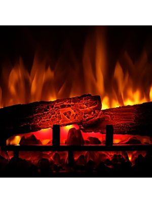 Cheminée électrique LED autoportante, blanche - TETLIN