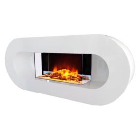 Cheminée électrique Murale Ovalia 110 cm Effet Flammes LED Chemin'Arte