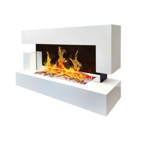 Cheminée électrique Murale Quartz 120 cm - Effet Flammes LED Chemin'Arte