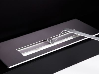 Cheminée éthanol en acier inoxydable noir