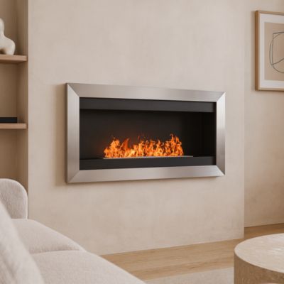 Cheminée éthanol Seven smart - Coloris Inox brossé