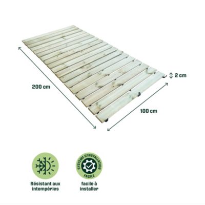 Chemin en bois Sauda Klikstrom L.100 x l.200cm
