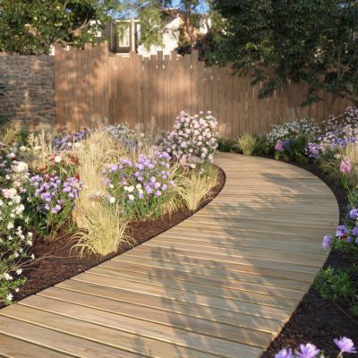 Chemin en bois Sauda Klikstrom L.100 x l.200cm