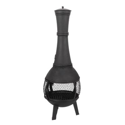 Cheminée d'extérieur poêle de terrasse avec porte grillagée Esschert Design
