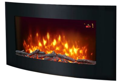 Cheminée électrique effet flamme 2000W noir