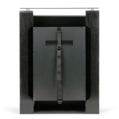 Cheminée électrique poêle noir, effet de flammes LED, 2000W, Scholtès