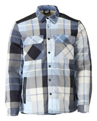 Chemise de travail en flanelle doublée polaire MASCOT Customized - Bleu marine M