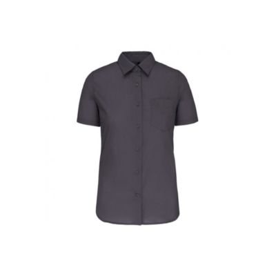 Chemise manches courtes femme Kariban Gris Foncé XXL