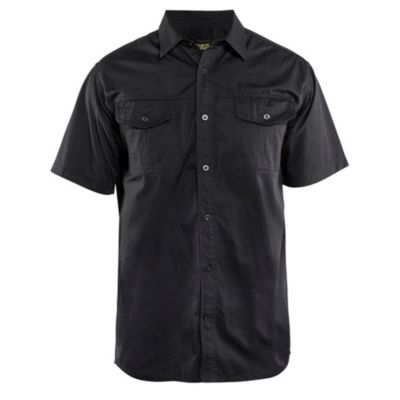 Chemise twill Blaklader Homme manches courtes Noir XXL