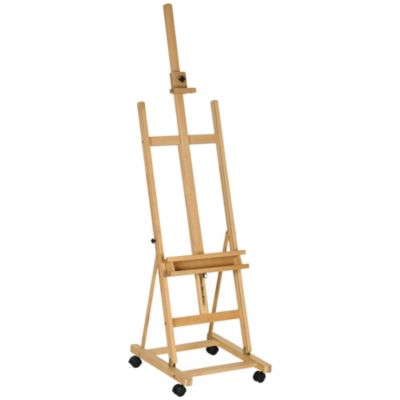 Chevalet d'artiste pliable mobile hauteur inclinaison réglables niche rangement bois de hêtre