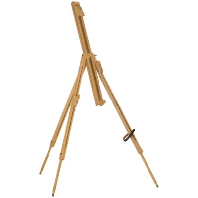 Chevalet d'artiste pliable sur pied hauteur réglable dim. 93L x 84l x 183H cm bois de hêtre clair
