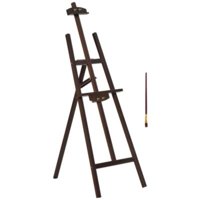 Chevalet d'artiste sur pieds pliable dim. 51,5L x 71,5l x 134,5H cm inclinaison réglable 90 degrés max. bois de pin