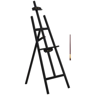 Chevalet d'artiste sur pieds pliable dim. 51,5L x 71,5l x 134,5H cm inclinaison réglable 90 degrés max. bois de pin