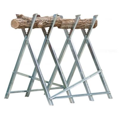 Chevalet de Sciage Pliable en Acier - Porte Bûches Robuste - Supporte Jusqu'à 150 kg