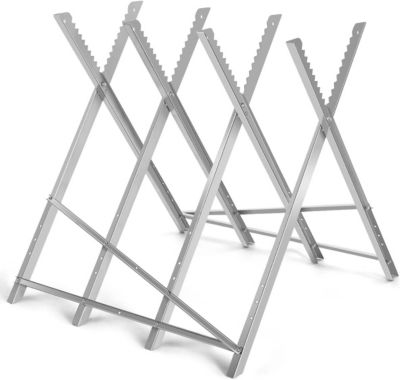 Chevalet de Sciage Pliable pour Tronçonneuses,Charge 100KG,Chevalet de Travail Réglable avec Dents de Scie/Entretoises