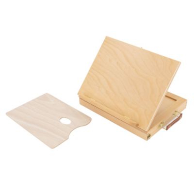 Chevalet de table en bois tiroir et palette compartiments de rangement pliable