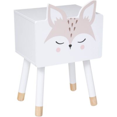 Chevet enfant Renard - blanc - bois - Atmosphera