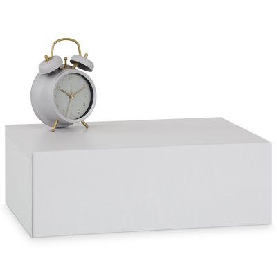 Chevet suspendu OCEANE, en bois gris clair mat