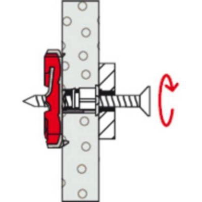 Cheville à bascule DUOTEC 10 mm, 47 mm, pack 25 chevilles avec 25 vis tête cylindrique 5 x 70 mm