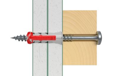 Cheville bi-matière avec vis Fischer DuoPower pour matériaux de construction 8x40 mm, 8 pièces
