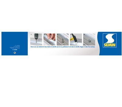 Cheville Clous Vis à Frapper Semin, 6 x 40 mm, Boite de 200 (lot de 2)