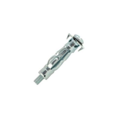 Cheville placo Spyder monocorps acier zingué M8x66, vis montée, perçage 14,5 mm - Ép. 18-32